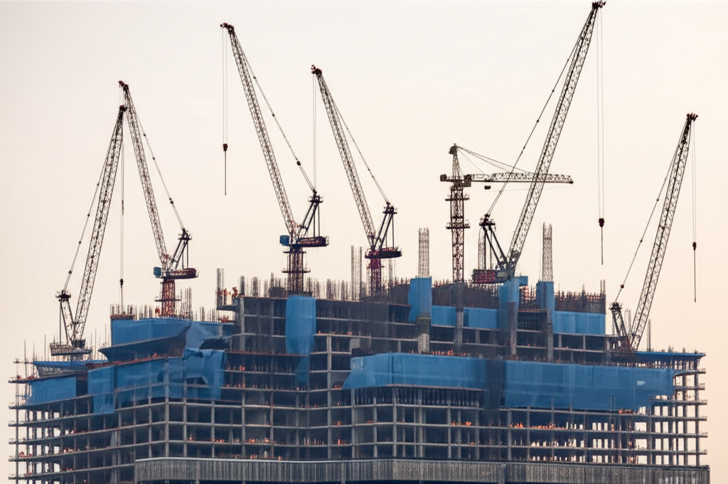 现代建筑工地施工现场